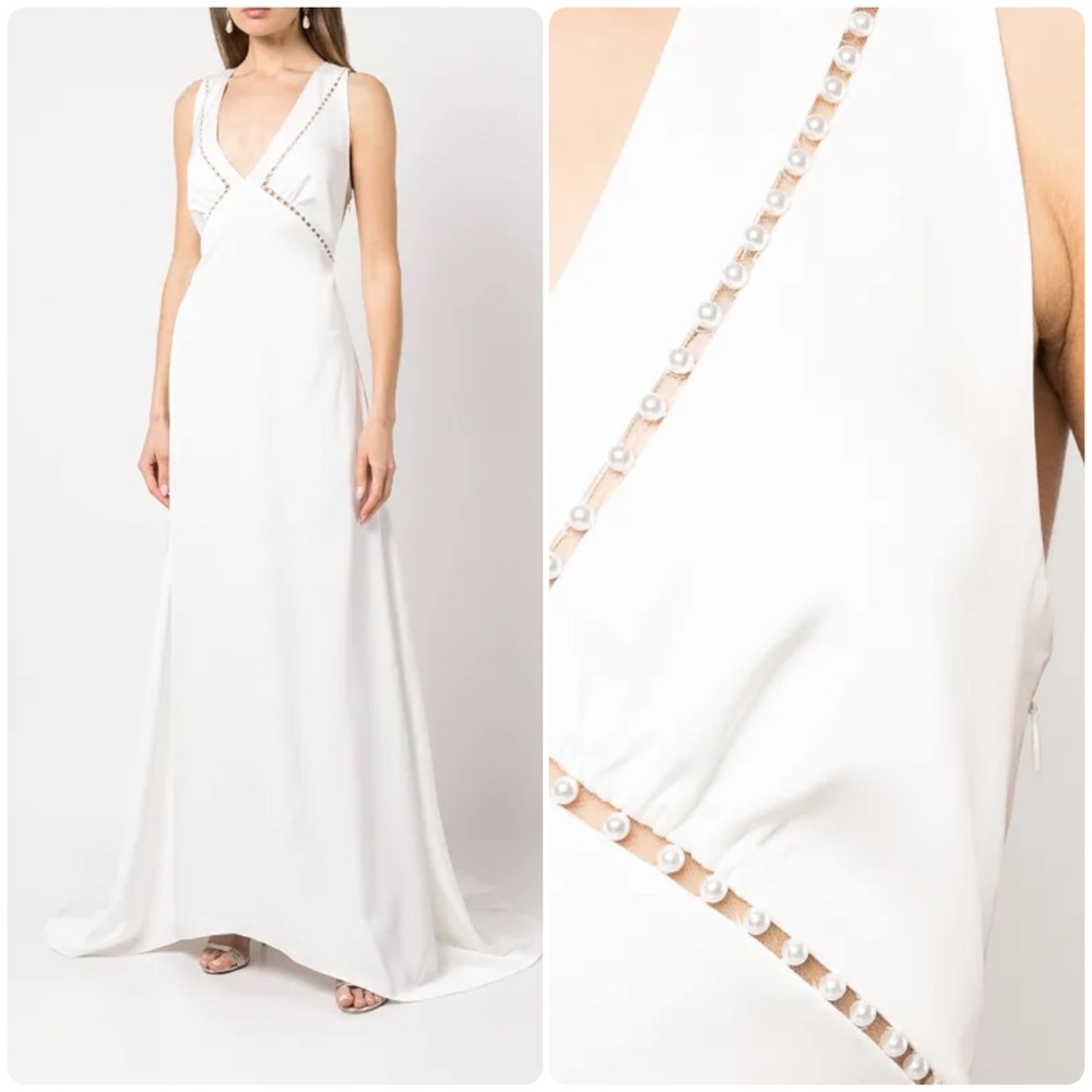Sachin & Babi size 14 Astor pearl-embellished gown - Picture 5 of 14